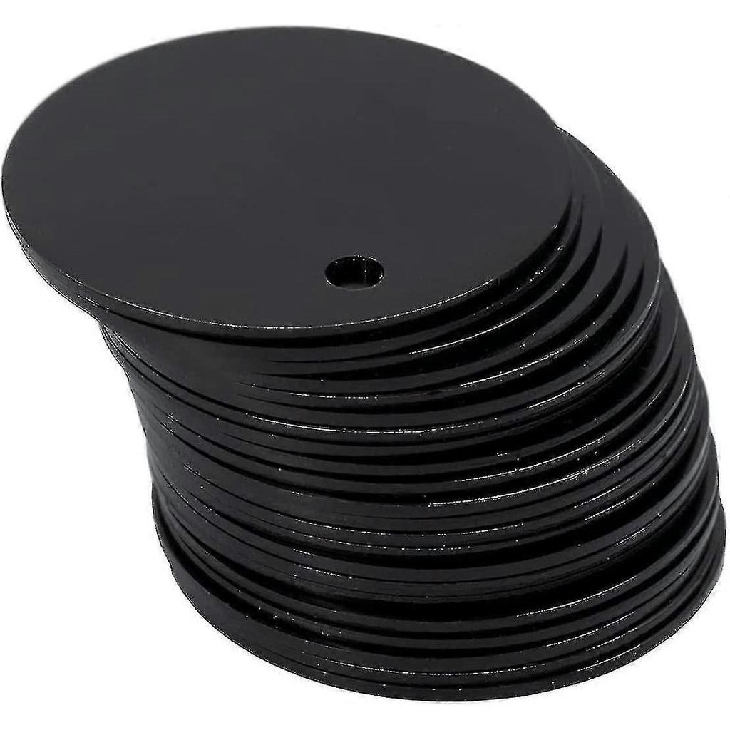 Round Aluminum Blank Tags Stamping Blanks Engraving Blanks 25 Pack (black) Zzj