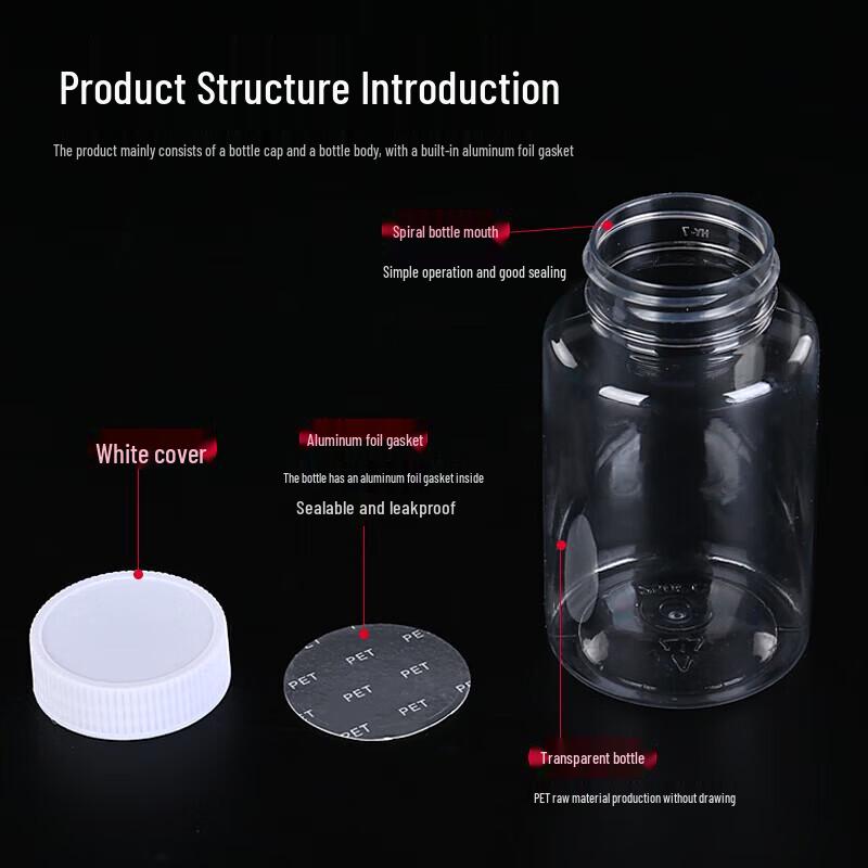 Thickened Transparent Plastic Sample and Dispensing Bottle