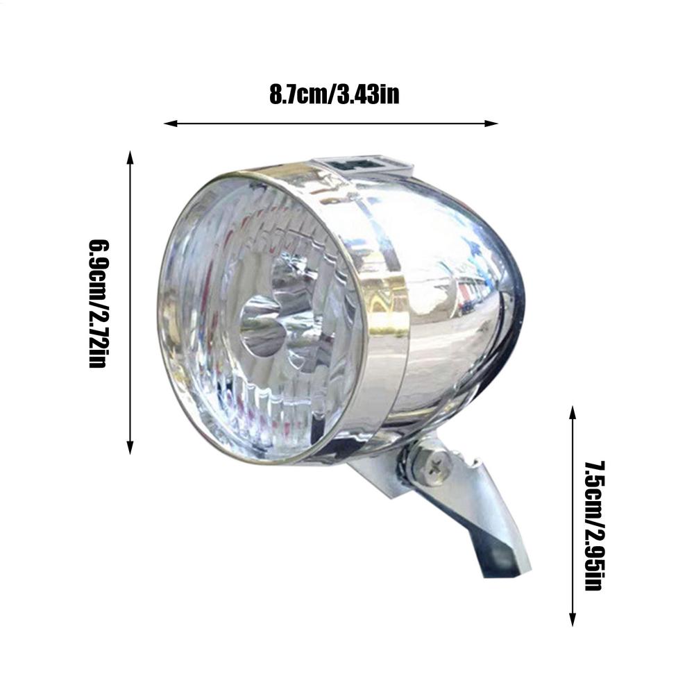 USB Charging Retro Bike Headlight Classic Mountain Bike Front Light 3 Led Bulbs Bicycle Front Lighting For Cycling Accessories