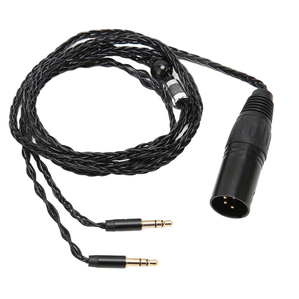 4 Pin XLR Male To Dual 3.5mm Male Headphone Cable for Arya Sundara Ananda HE400SE for MDR Z7 Z7M2 Z1