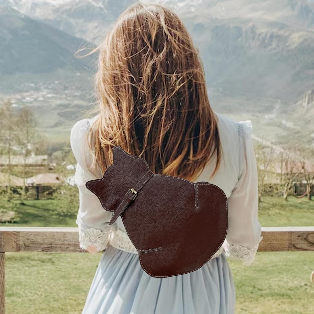 Sling Bags for Women Crossbody PU Leather Cute Cat Shape Lightweight Shoulder Bag Bag Chest Bag for Gym outdoor
