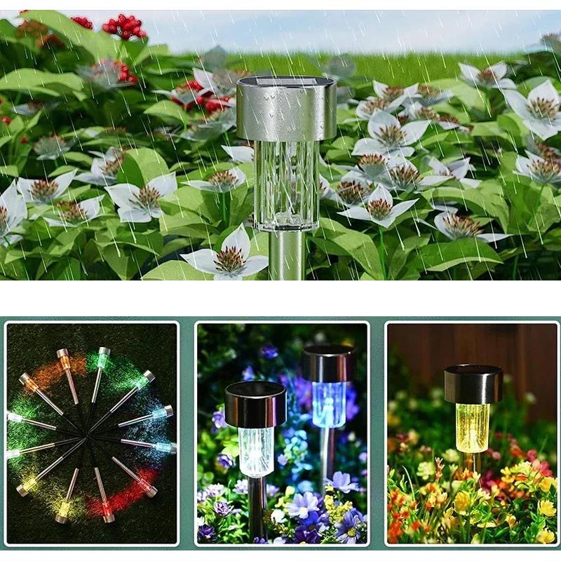 10pcs Outdoor Solar Lights Garden Lights Solar Powered Lamp Lantern Waterproof Landscape Lighting Pathway Yard Decoration