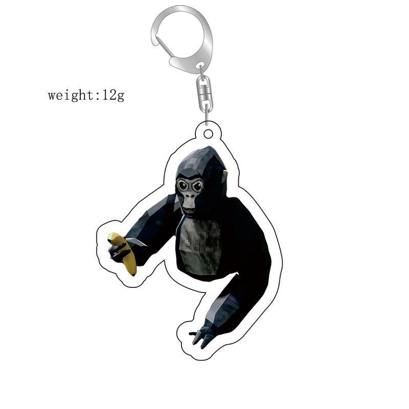 

Hot Sale Q Version Anime Gorilla Tag Monke Charms Acrylic Keychain Character Model Bag Pendant Friend Gift Jewelry Accessory 6 cm