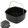 Barattolo per Torta da 7/8 Pollici per Friggitrice ad Aria Stampo per Torta Teglia da Forno Cestello Cestello da Forno in Acciaio Alluminio per Friggitrice ad Aria Accessorio Airfryer