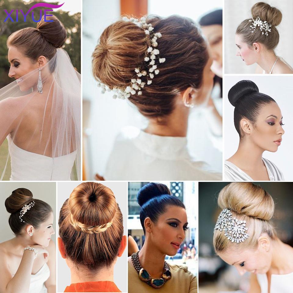 Synthetic Hair Bun Scrunchie Chignon Elastic Band Made Of Hair Clips High Temperture Fiber Hairpiece Ponytail Headwear