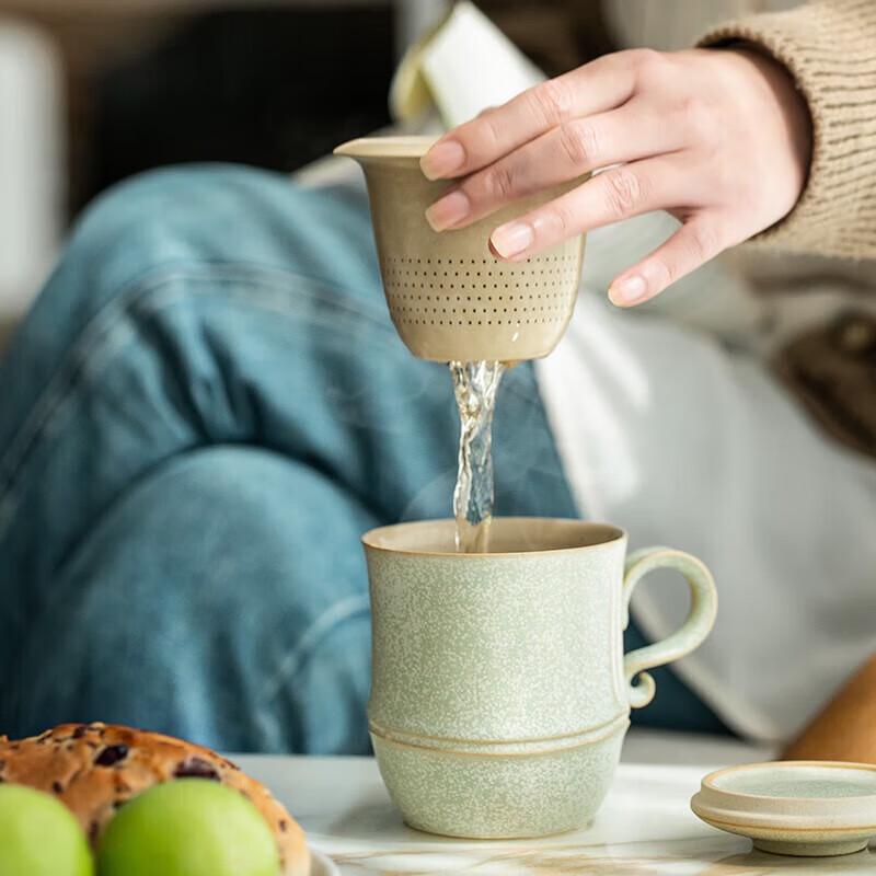 Edenus Spring Bamboo Ceramic Tea Infusion Cup