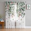 Thanksgiving Autumn Spring Season Leave Light Voile Curtains Perfect for Bed Chamber Soft Tulle Window Panel Curtain Perfect for Living Room Sheer