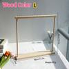 Wooden Double-Row Jewelry Display Rack Elegant Jewelry Organizer with Hooks for Necklaces Bracelets Earrings Rings Space-Saving
