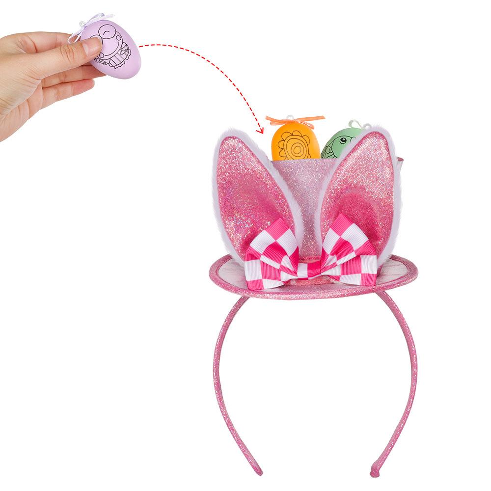 Easter Bunny Ears Cosplay Shooting Hat Funny Interactive Cap for Holiday Party Games Festival Costume Props