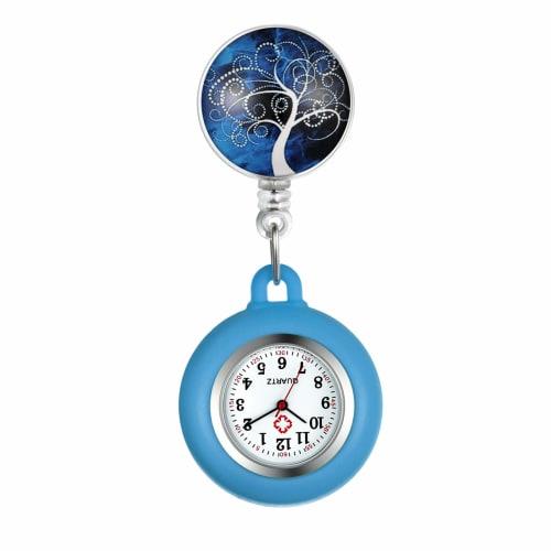 

Часы для медсестры Lancardo, Силиконовые карманные часы со съемным и удлиняемым ремешком, Милый дизайн «Древо жизни», Унисекс, Синие, для мужчин и женщин, Идеальный Г