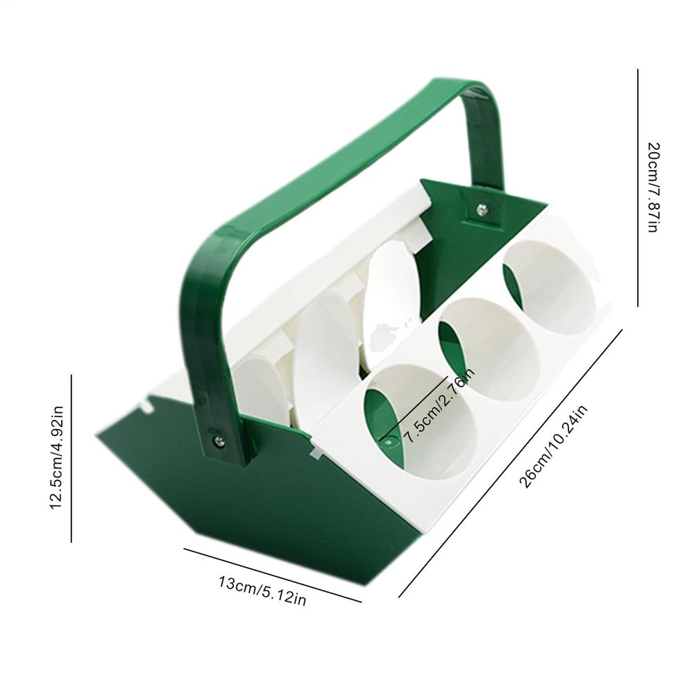 

Portable Drink Carrier With Handle Portable Beer Carry Tray With Ice Compartment 6-Slot Drink Organizer Carrier For Travel зелёный
