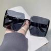 Fashion Square Women Shades Glasses Gradient Color Lens Oversize Sunglasses For Female Outdoor Anti UV Large Frame Eyewear