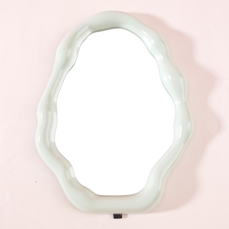 Irregular Shape Electroplated Cloud Makeup Mirror for Tabletop, Wall-Mount, or Dorm Rooms