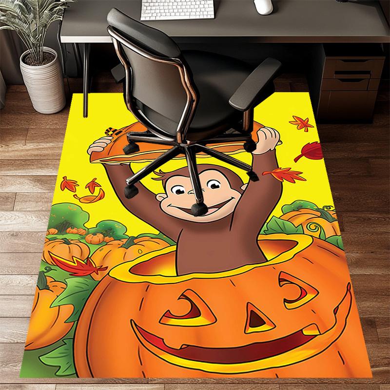 1pc Curious George (2) Design Printed Area Rug Carpet for Bedroom Living Room Home Decor Rugs Mat Non Slip Mat Rug for Bedside