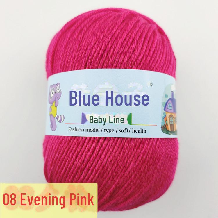 Blue Barbie Baby Yarn - 6-Strand, DIY Hand-Woven for Scarves and Slippers, Fine Hook