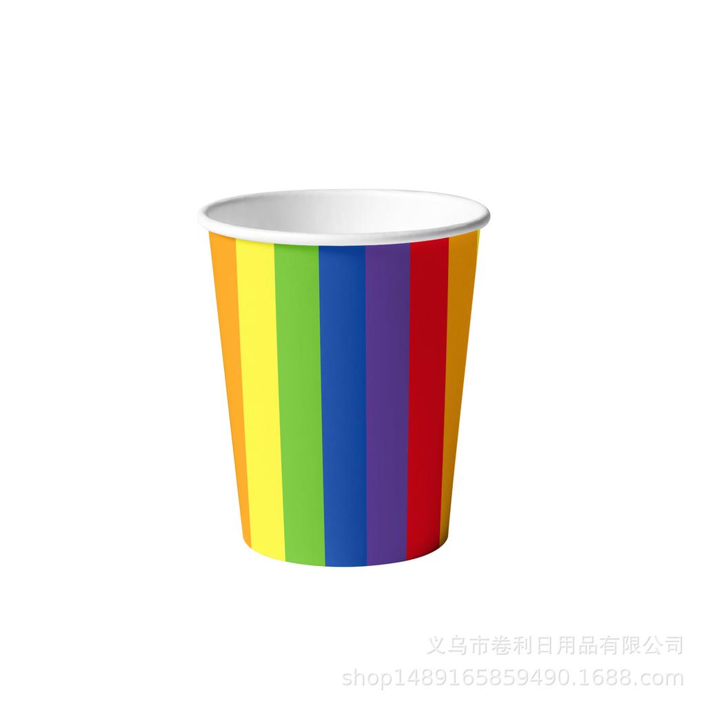 Rainbow Themed Birthday Party Supplies Rainbow Party Decoration Banner Flag Party Tablecloth Paper Plate Paper Cup