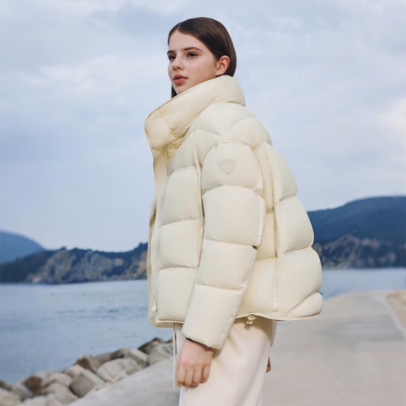 Tanboer Women's Stand Collar Puffy Down Jacket