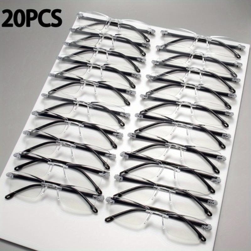 20pcs Anti-Blue Light Reading Glasses Clear Lens Plastic Frame Ideal for Men and Women