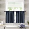 Durable Short Tier Curtains Pure Color Half Window Curtains  for Kitchen Cabinet Basement Campe