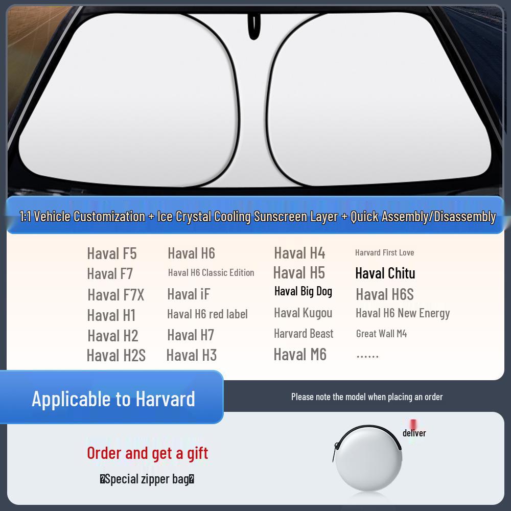 Car Sunshade Umbrella: Heat-Insulating, Sun-Blocking Windshield Cover and Interior Sun Curtain.