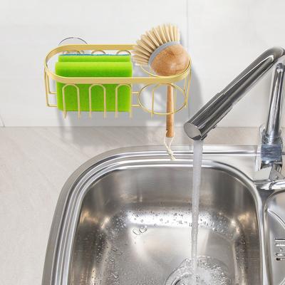 2Pcs Sponge Holder with Strong Suction Cup 304 Stainless Steel Kitchen Sink Drain Rack Wall Mounted Sink Kitchen Organizer