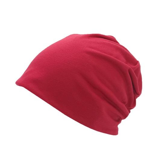 Без полей Шляпа Легкая Дышащая Мягкая Теплая Ветрозащитная Эластичная Однотонная Шапка-бини вино красного