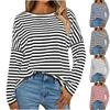 Tops For Women Striped Shirt  Casual Long Sleeve Shirts Fashion Top