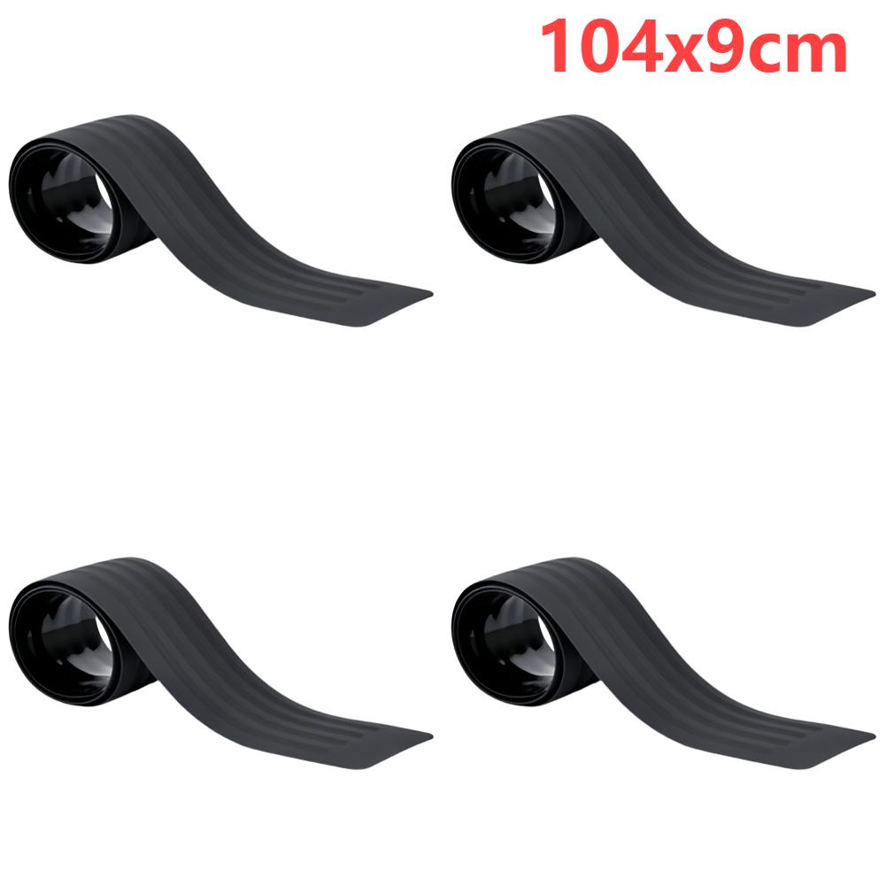 Universal Car Trunk Door Sill Plate Protector Anti-Scratch Rear Bumper Guard Rubber Mouldings Pad Trim Cover Strip Car Styling
