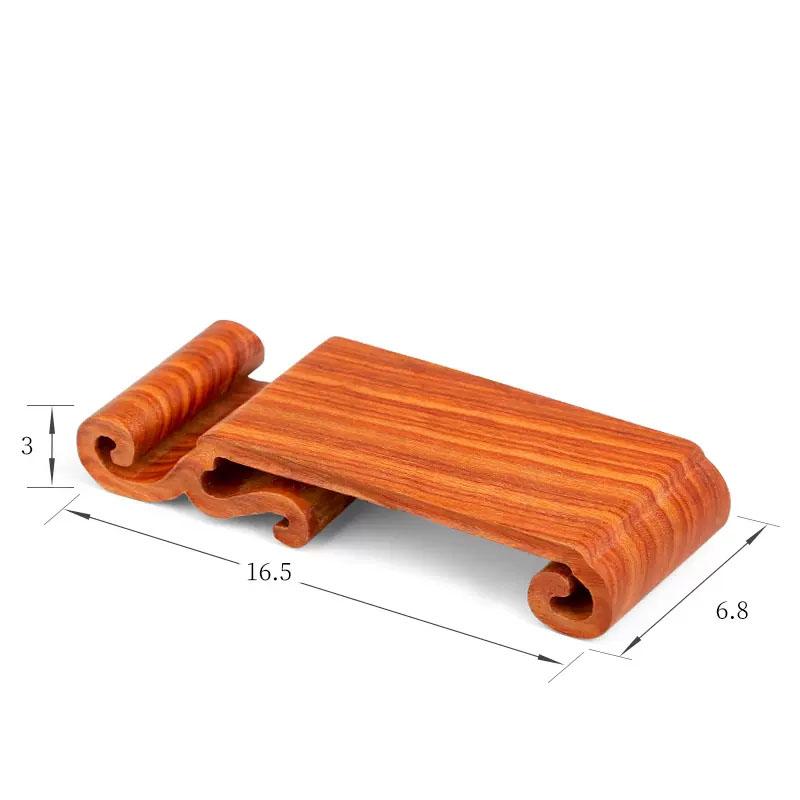 Rosewood Carving Handlebar, Handlebar Ornaments Base, Solid Wood Stone, Flower Pot, Teapot Base Bracket