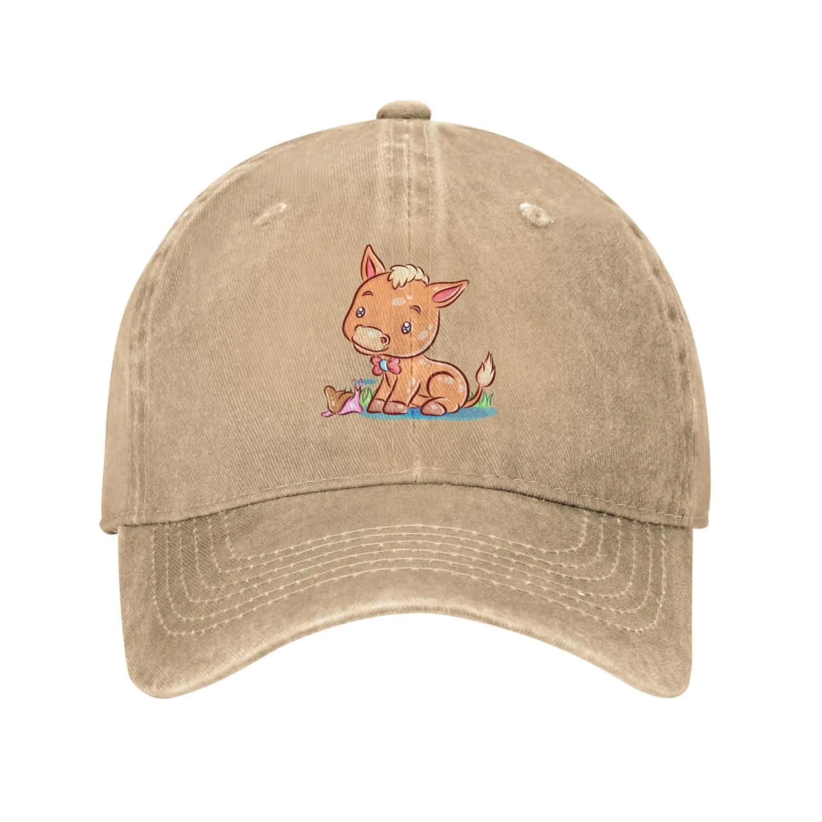 

Cows Playing Together with Small Snails Baseball Cap for Men Women Vintage Trucker Hat Golf Hats Dad Caps Adjustable