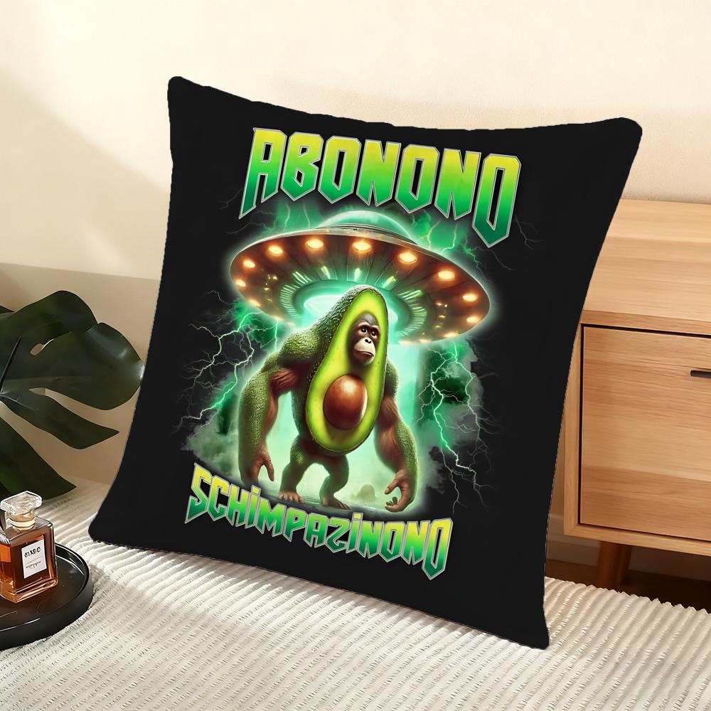 Italian B-Brainrot Cushion Cover Soft Short Plush Pillow Cover Smooth Cozy Texture Aesthetic Cushion Case Home Decor