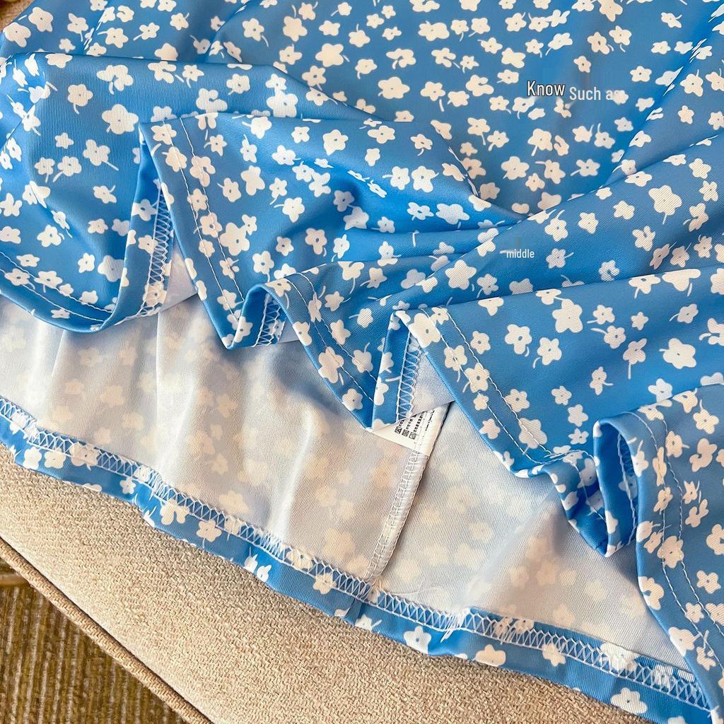 Spicy Girl Fresh Floral A-line Slimming Vest Dress for Women - 2025 Summer Collection