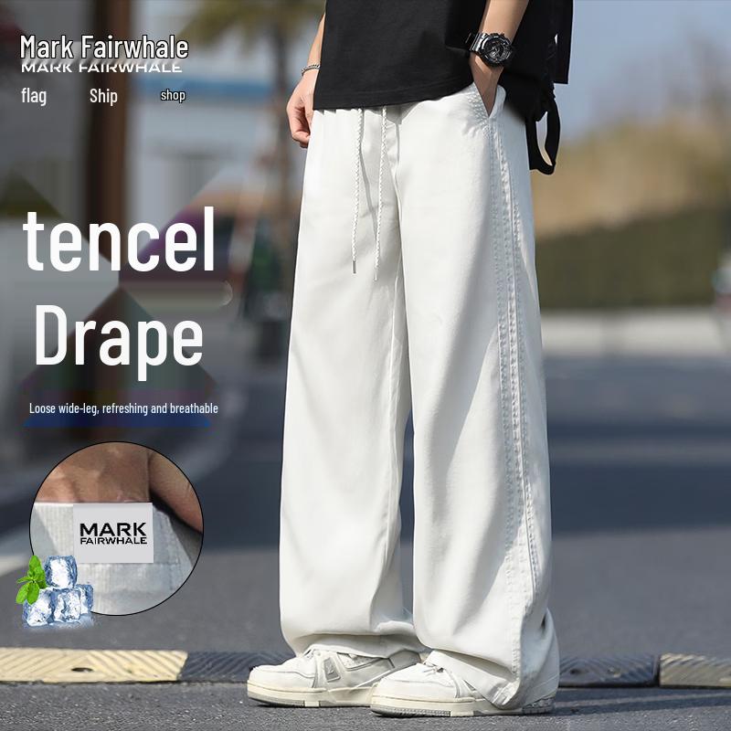 MARK FAIRWHALE Men s Tencel Straight-Leg Casual Pants L