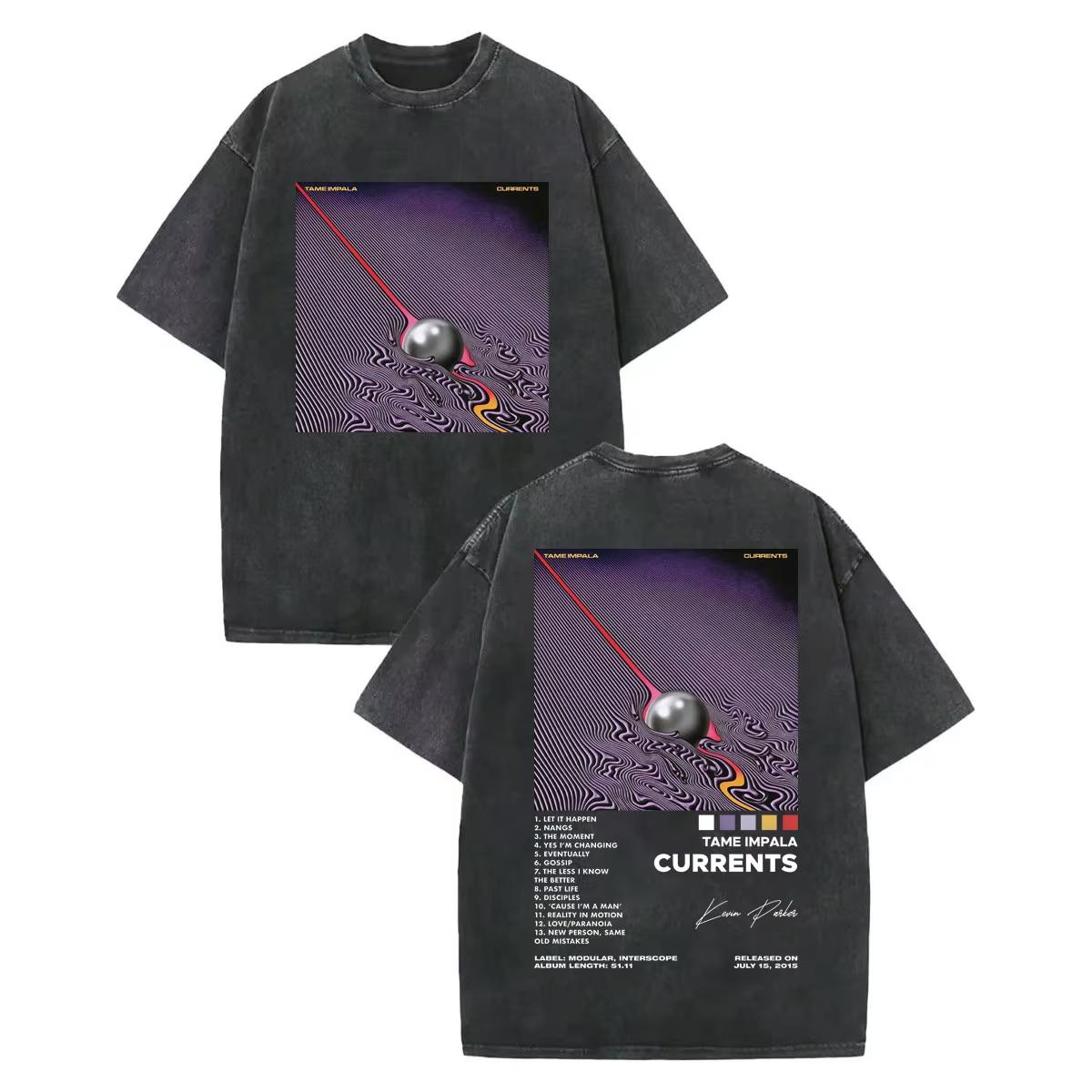 Vintage Tame Impala Grafik T-Shirts Streetwear Rock Pop Musik T-Shirts Herren Damen Sommer Lässig Mode Kurzarm Top L
