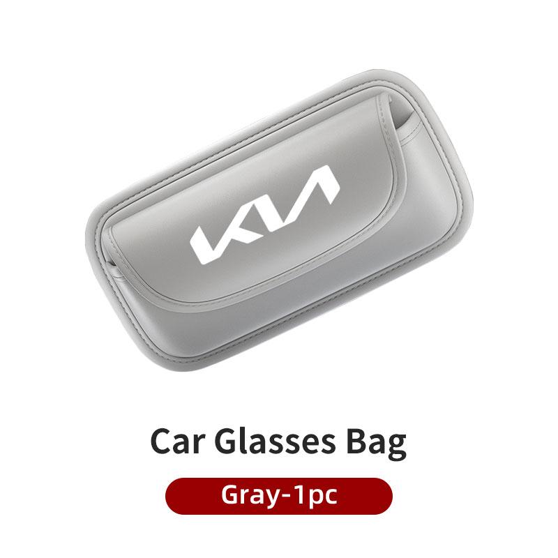 For KIA Car Sunshade Glasses Case Sun Visor Plate Organizer Bag Accessories Ceed Sportage Rio K5 K2 Optima Cerato Proceed Venga