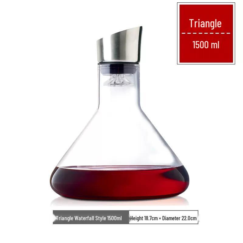

Iceberg Crystal Glass Red Wine Decanter with Lid and Filter