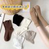 White socks women's autumn and winter tube socks cute trendy mink velvet thickened warm furry stockings