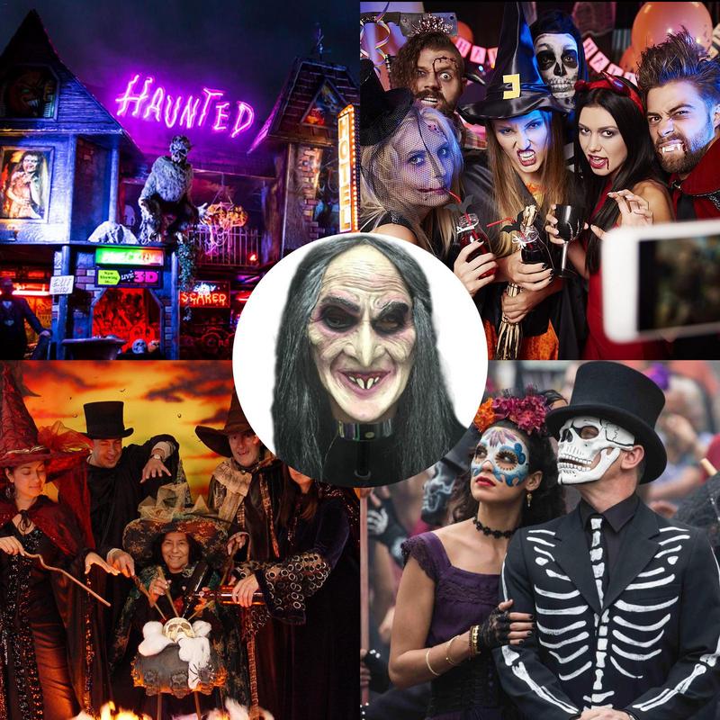 Gruselige Requisiten Spoof Horror Horror Maske Maskenball Zombie Masken Halloween Dekoration Halloween Gesichtsabdeckung Leichtes Trickspielzeug