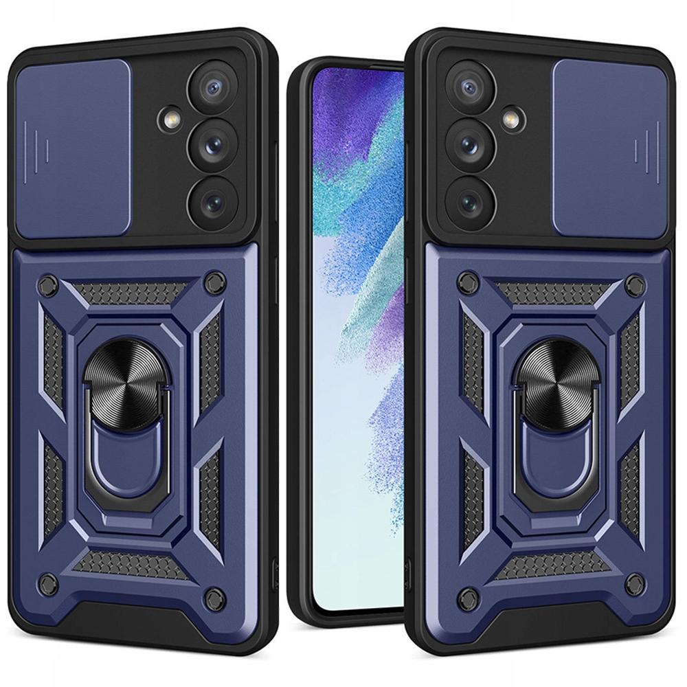 Etui Hybrid Armor Camshield Do Samsung Galaxy S24 Pancerne Z Osłoną Na Aparat - Niebieskie