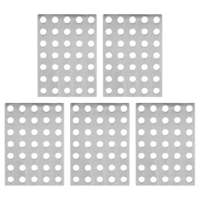 5 Pièces Plaque d'Attache Acier Antirouille Plat de Réparation d'Assemblage Équerre d'Angle pour Robots Bois