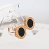 Trendy Fashion Shine AAA Zirconia Rose Gold Color 316L Stainless Steel Stud Earrings Brincos For Women Fashion Jewelry