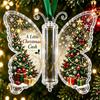 Geschenke für Familie Freunde Schmetterling Bargeldgeschenk Schmuckstück, Weihnachts-Geldhalter Hängende Dekoration mit festlichem Urlaubs-Haus-Druck, Acryl-Baum-Anhänger