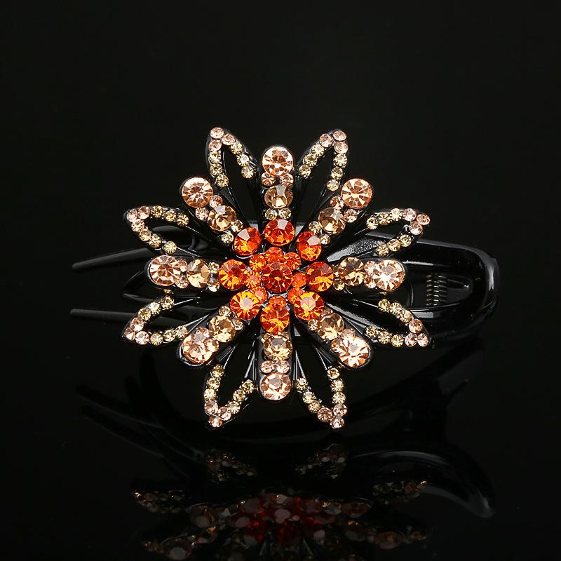 

New Three-pronged Clamping Plate Hair Grip Clip, Long Hair Clip, Acrylic Duckbill Hair Accessory for Women шампанского