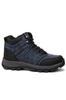 Men's Fashion Faux Leather Wedge Heeled Bootie Trekking Boots Water And Cold Resistant Zipper Fur Shoes