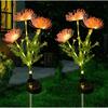 Solar Flowers Garden Lights Outdoor Waterproof Romantic Warm Light Outdoor Lights Decorative for Garden Yard Backyard Decor