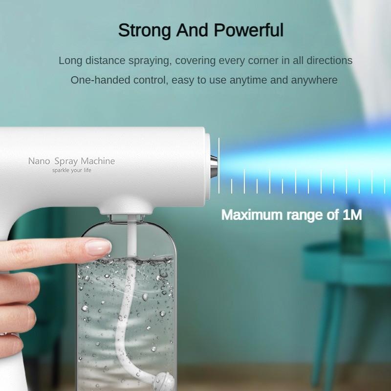 Pulvérisateur Portatif Manuel K5S Équipement de Stérilisation et Désinfection par Lumière Bleue Pistolet de Désinfection Rechargeable pour la Maison