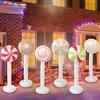 Inflatable Candy Cane Christmas Lollipop Decor 47.2 Inch PVC Outdoor Indoor Party Decoration Festive Photo Prop for Yard Home Store