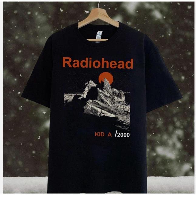 radiohead kid a tour album short sleeve black shirt XL