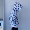 Womens Oversized Hooded Sweatshirt With Star Print Loose Fit Casual Streetwear Top