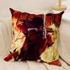 Alucard H-Hellsing Anime Cushion Cover Silky Short Plush Invisible Zipper Dustproof Sofa Pillow Case For Home Decor